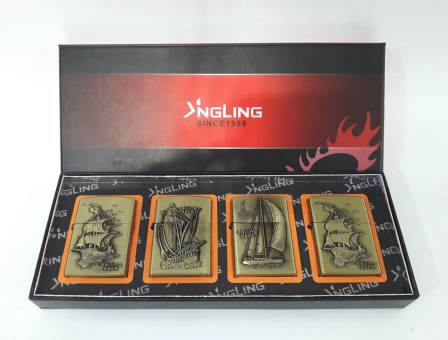 Зажигалка бензиновая тип zippo KingLing "Судно 002"