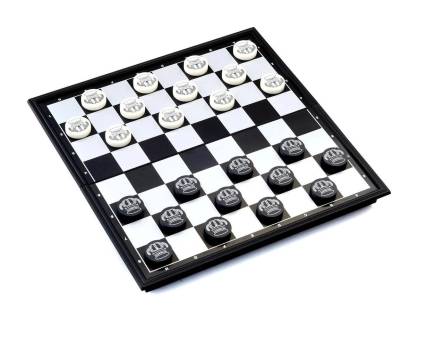 ИГРА 2 В 1 МАГНИТНАЯ ШАШКИ ШАХМАТЫ 25*25 см