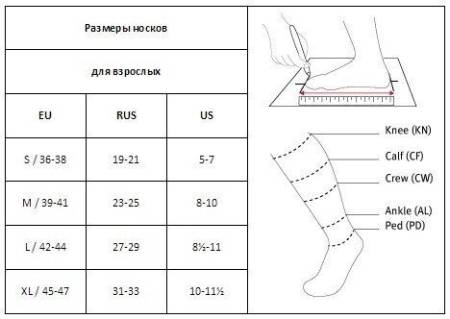 Носки Guahoo удлиненные, Размер "M" 52-0563-CW