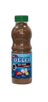ПРИКОРМКА зимняя "Delfi ice fish tornado" (лещ + плотва; ваниль + чеснок, коричневая, 500 мл)