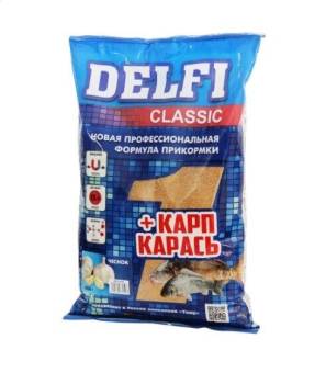 ПРИКОРМКА "Delfi classic" (карп + карась; чеснок, 800 г)