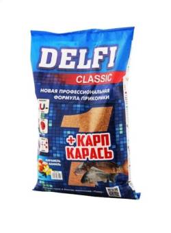 ПРИКОРМКА "Delfi classic" (карп + карась; карамель + ваниль, 800 г)