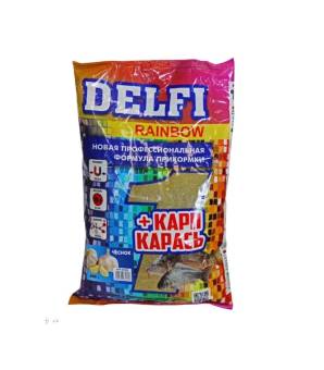 ПРИКОРМКА "Delfi rainbow" (карп + карась; чеснок, зелен., 800 г)