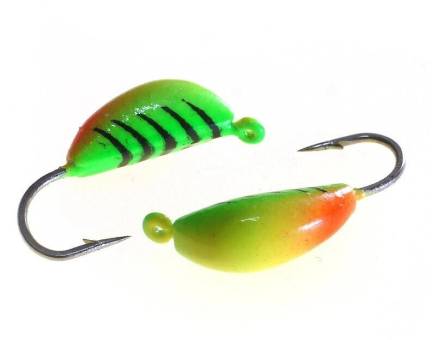 Мормышка вольф. банан TAKEDO Wolf Pro Banana ( d 3 мм, 0,6гр, крючок №16, цвет 12P )