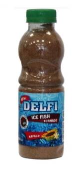 ПРИКОРМКА зимняя "Delfi ice fish tornado" (карась; ваниль + подсолнух, коричневая, 500 мл)