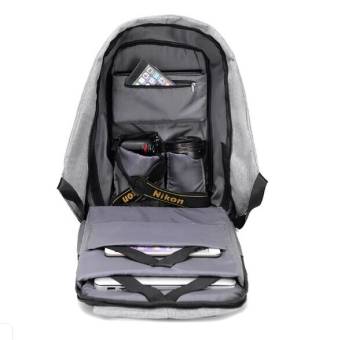 Рюкзак Антивор Bobby с USB портом 15л GRAY
