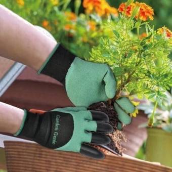 ПЕРЧАТКИ садовые с когтями Garden Genie Gloves