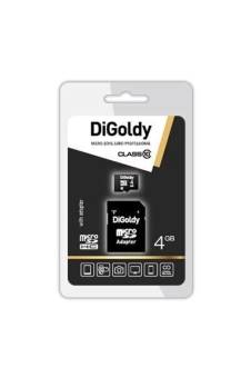 Карта памяти Micro-SD DiGoldy 4Gb class 10 (+MicroSD адаптер)