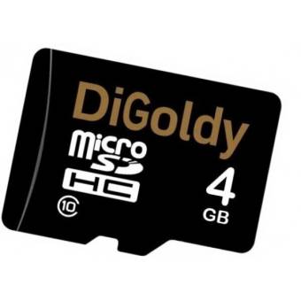 Карта памяти Micro-SD DiGoldy 4Gb class 10 (+MicroSD адаптер)