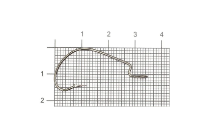 КРЮЧКИ офсетные 10шт. №1/0 BN OFFSET WORM "KOI"