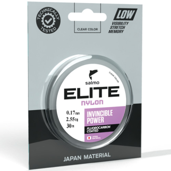 ЛЕСКА "ELITE" нейлоновая 30m 0.17mm 2.55kg "Salmo"