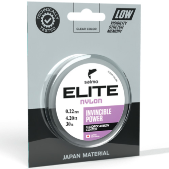 ЛЕСКА "ELITE" нейлоновая 30m 0.22mm 4.20kg "Salmo"