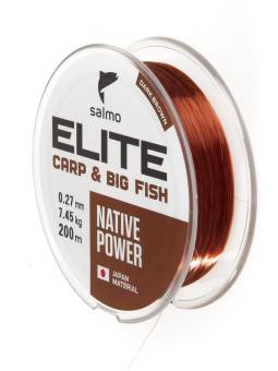 ЛЕСКА ELITE CARP & BIG FISH монофильная 200m, 0.27mm, 7.45kg "Salmo"