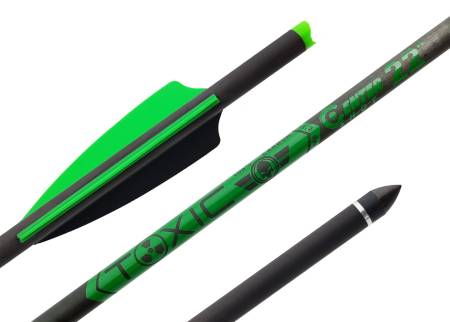 СТРЕЛА карбоновая Toxic 22"(56 см) Half Moon Nock