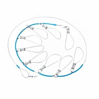 КУКАН метал.(трос) С 9-Ю КАРАБИНАМИ "Три Кита"