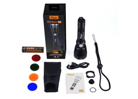 ФОНАРЬ поисковый дальнобойный (USB зарядка, Power Bank, светофильтры) "FiTorch P35R "