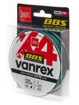 ЛЕСКА VANREX BBS Х4 плетёная 125m, 0.37mm, 21.80kg "Lucky John"