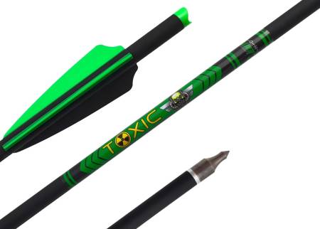 СТРЕЛА арбалетная карбон Toxic 16" Half Moon Nock
