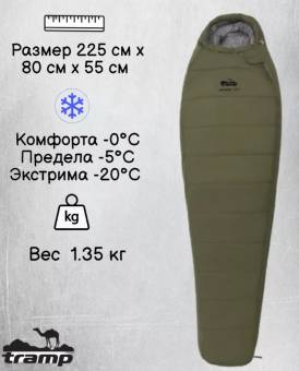 Спальный мешок кокон -20 Fjord T-Loft Compact L "Tramp"