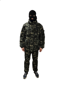 КОСТЮМ зимний Горка "Зелёный пиксель" 52-54 р.