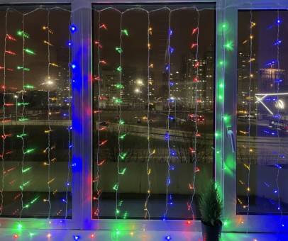 ГИРЛЯНДА LED Дождь/Занавес мультиколор (ширина 3 м, высота 3 м)