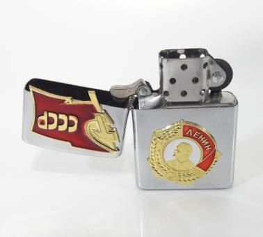 Зажигалка бензиновая тип zippo JianTai "СССР ЛЕНИН 001"