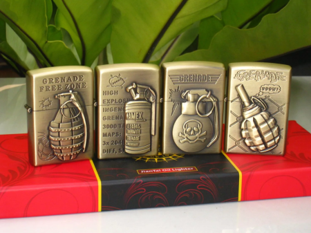 Зажигалка бензиновая тип zippo JianTai "Grenade Thermite"
