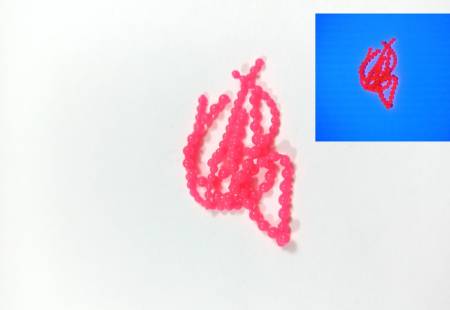 ИКРА №23 флуоресцентая 3мм, 4мм, цв. розовый, аром. креветка, 100 шт