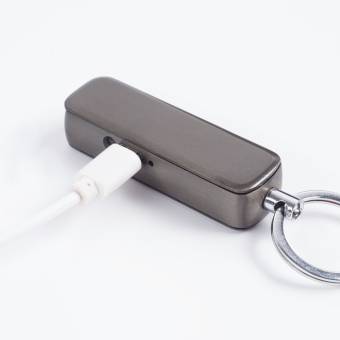 Зажигалка электронная в подарочной коробке, USB, спираль, 6х1.2 см, черная