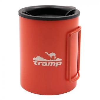 Термокружка со складными ручками и поилкой 400 мл (терракотовый) "Tramp"