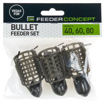 КОРМУШКИ Фидерные набор 40, 60, 80 гр. Vegas Bullet "Feeder Concept"