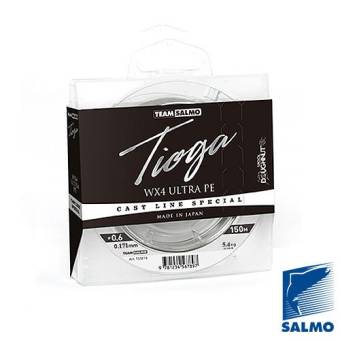 ЛЕСКА TIOGA SILVER GREY плетёная 150m, 0.171mm, 5.40kg. "Salmo"