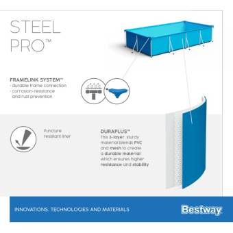 КАРКАСНЫЙ БАССЕЙН BESTWAY Steel Pro 300х201х66см, 3300л