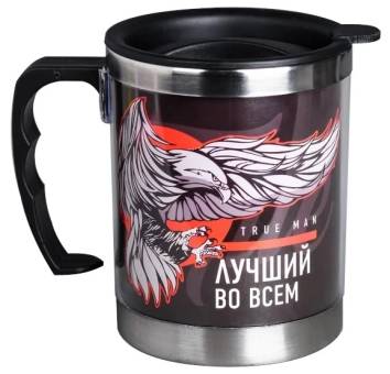 ТЕРМОКРУЖКА 400мл Komandor True man черный