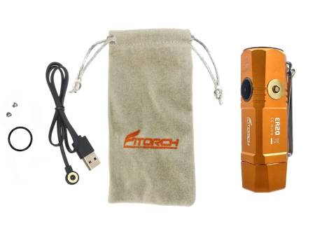 ФОНАРЬ ручной ER20"FiTorch" компактный (магнитная USB зарядка, магнит) оранжевый
