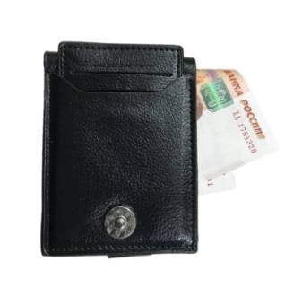 Кошелёк+картхолдер 12х9 см черный