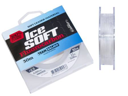 ЛЕСКА моно Team Salmo ICE SOFT FLUOROCARBON, 30м, 0.26мм
