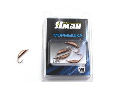 Мормышка 0.5г. вольф. Супер банан с ушк цв. медь "Яман"