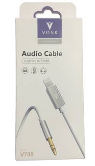 AUDIO CABLE Linghning to 3.5мм "VONK" V700