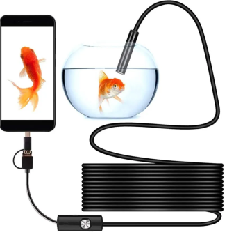 ЭНДОСКОП USB для смартфонов 0,3МП  (7мм, 480р, 1м) OT-SME13