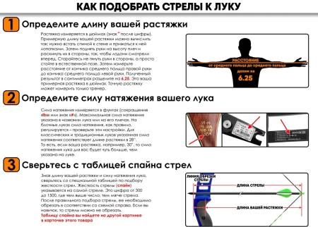 СТРЕЛА лучная карбон Anarchy 600 натуральное оперение 4"
