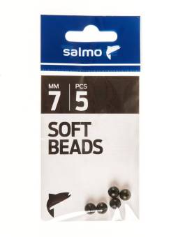 БУСИНЫ мягкие 7мм 5шт. Soft Beads "Salmo"