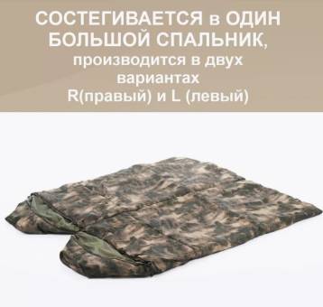 Спальный мешок СТАЛКЕР ПРИВАЛ Состегивающийся -18 до +5