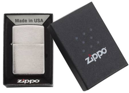 ЗАЖИГАЛКА Zippo бензиновая 200 Brushed Chrome