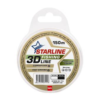 ЛЕСКА монофильная 3D 150m, 0.18mm, 2.8kg chameleon "Starline"