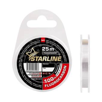 ЛЕСКА флюорокарбон 25m, 0.34mm, 6.7kg transparent "Starline"