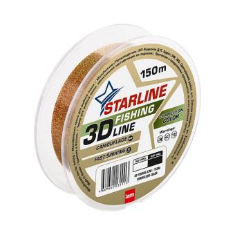 ЛЕСКА монофильная 3D 150m, 0.24mm, 4.1kg chameleon "Starline"