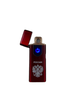ЗАЖИГАЛКА СЕНСОРНАЯ Россия красная зарядка USB