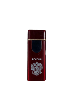 ЗАЖИГАЛКА СЕНСОРНАЯ Россия красная зарядка USB