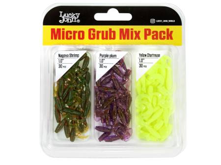 ТВИСТЕРЫ 1,0in (02,50) съедоб. 90шт. LJ Pro Series MICRO GRUB